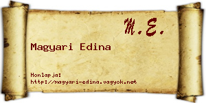 Magyari Edina névjegykártya
